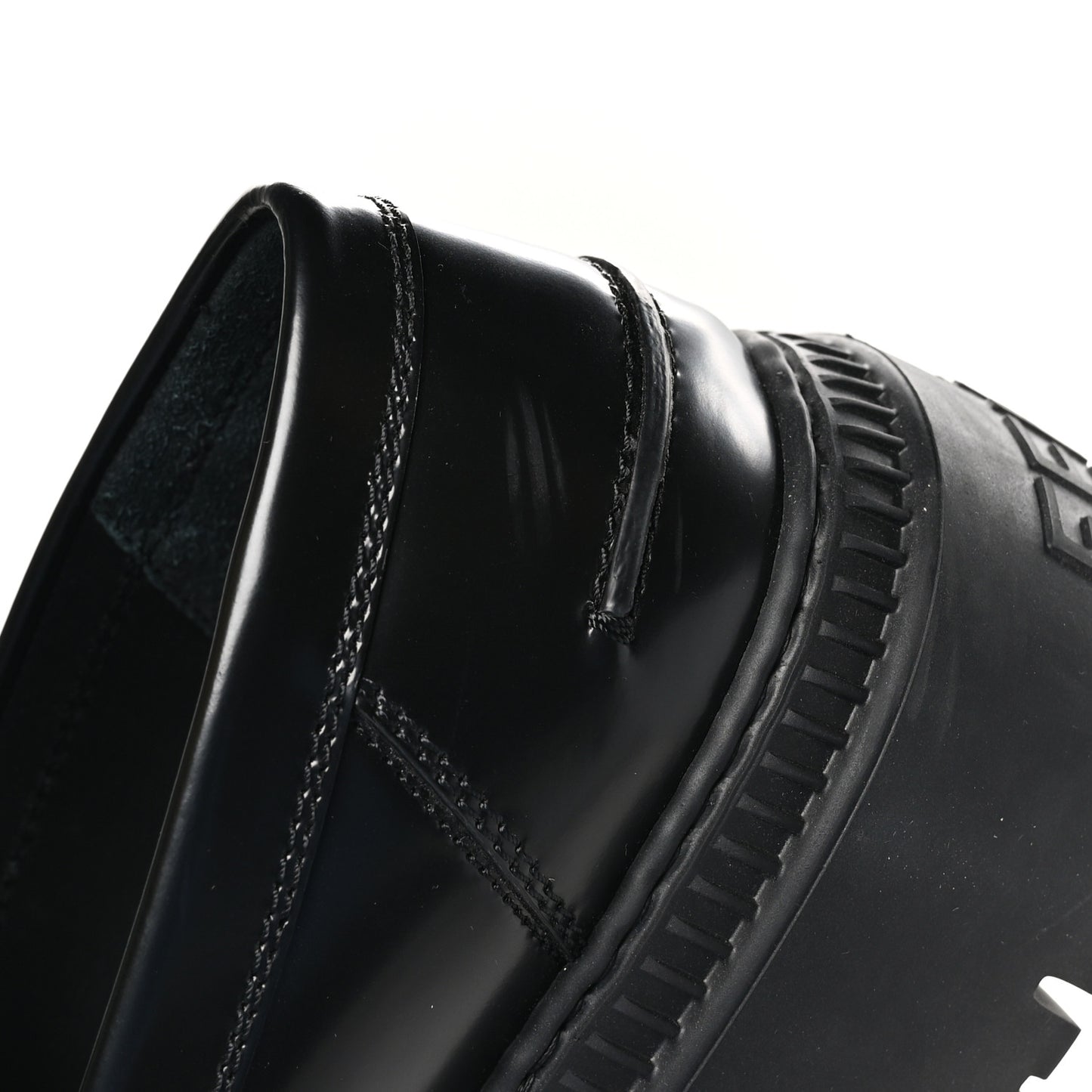 Vitello Abrasivato Fendigraphy 50mm Loafers 38.5 Black