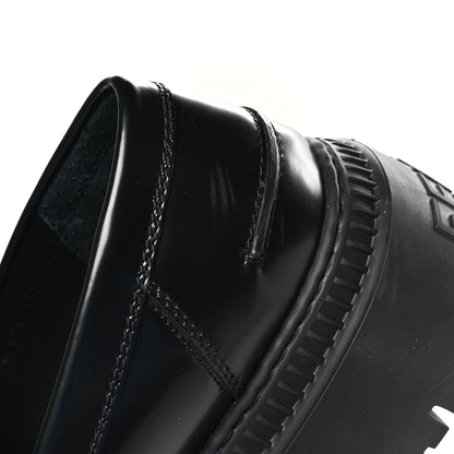 Fendi Vitello Abrasivato Fendigraphy 50mm Loafers 38.5 Black 11 of 12