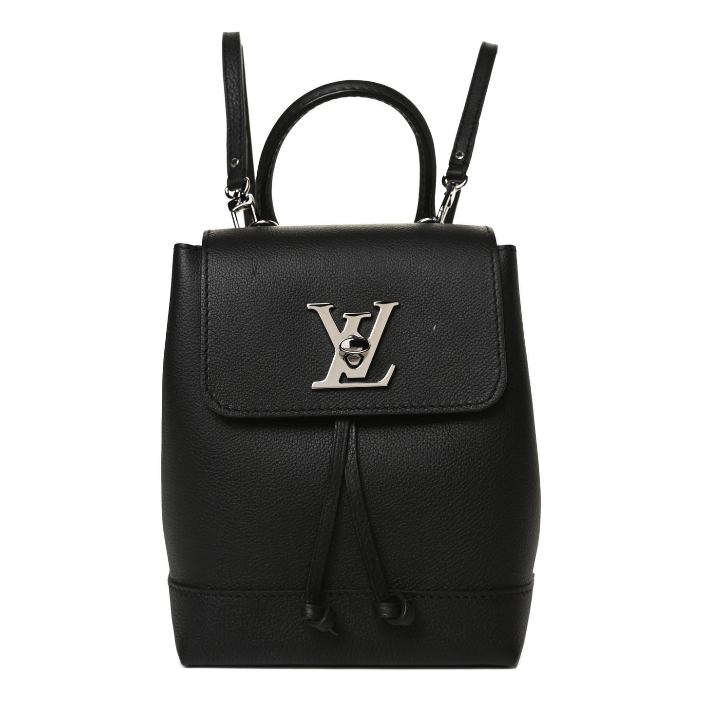 Calfskin Lockme Mini Backpack Black