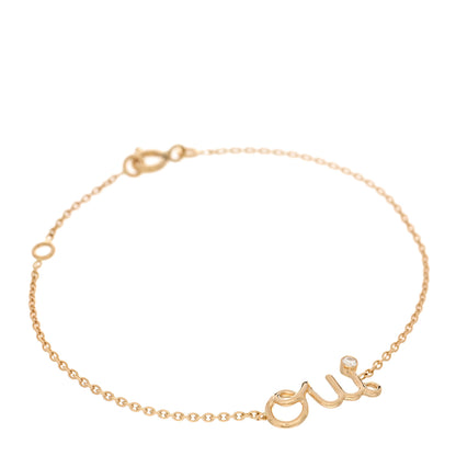 Christian Dior 18K Yellow Gold Diamond Oui Bracelet 1 of 3