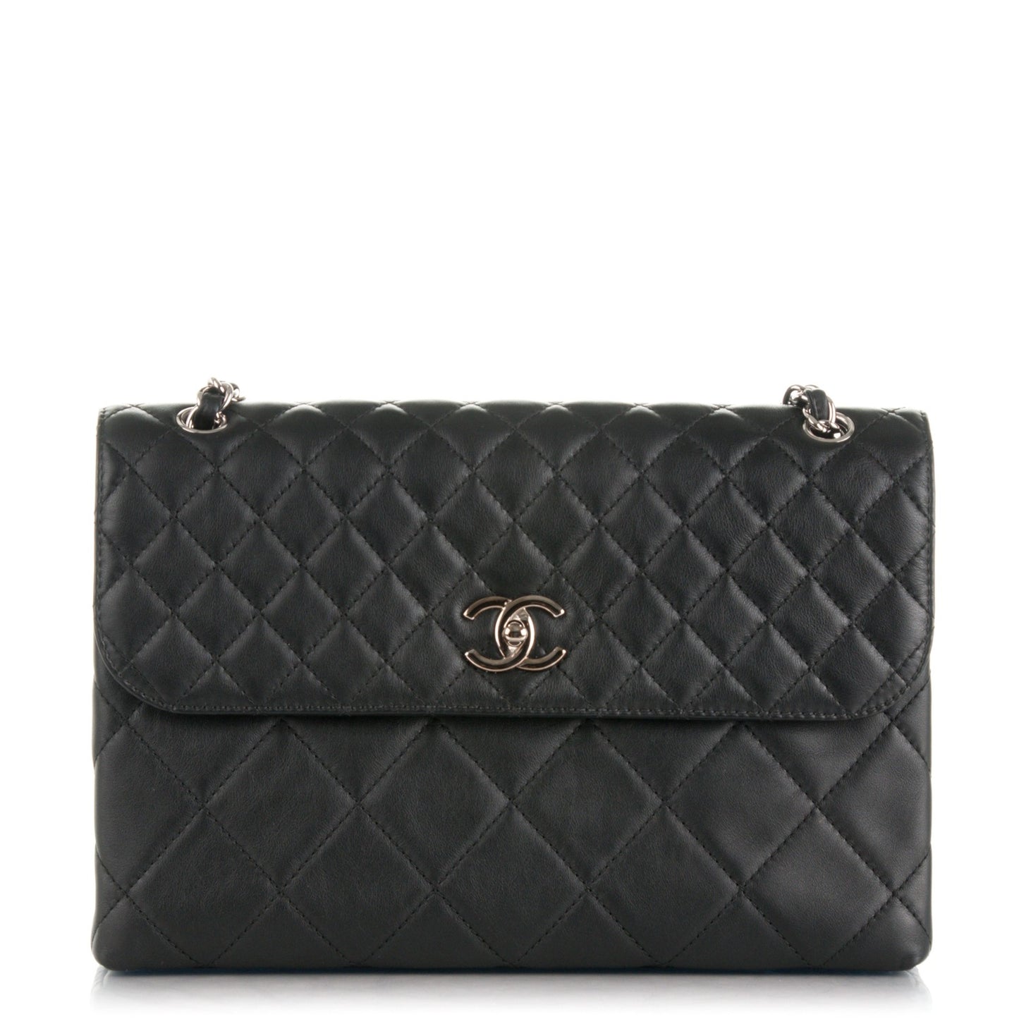 Calfskin Quilted In The Business Flap Bag Black