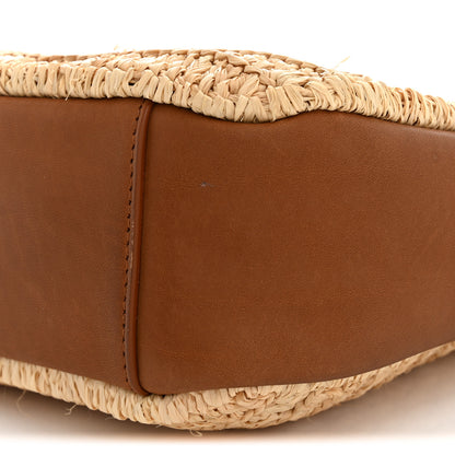 Saint Laurent Raffia Calfskin Le 5 A 7 Baby Hobo Natural Brick 11 of 11