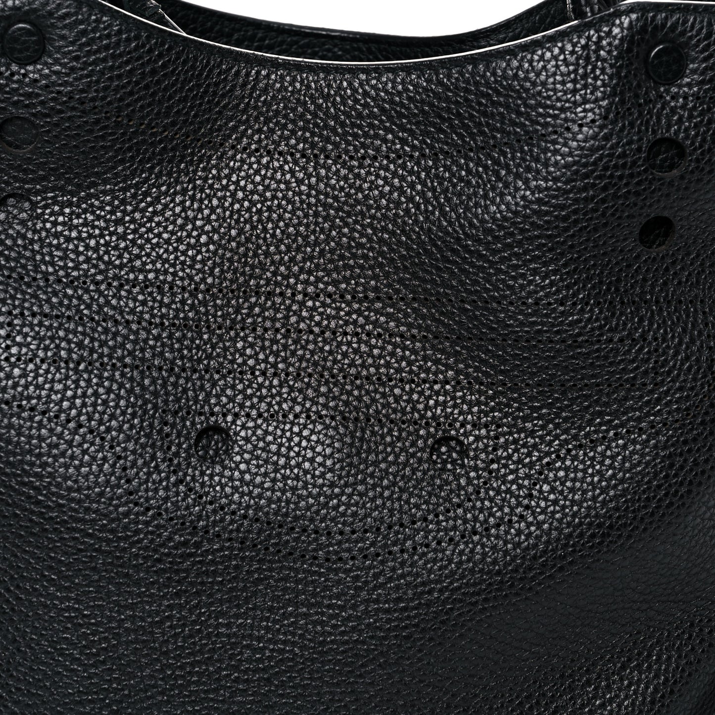 Veau Grana Perforated Blackout Hardware City Black
