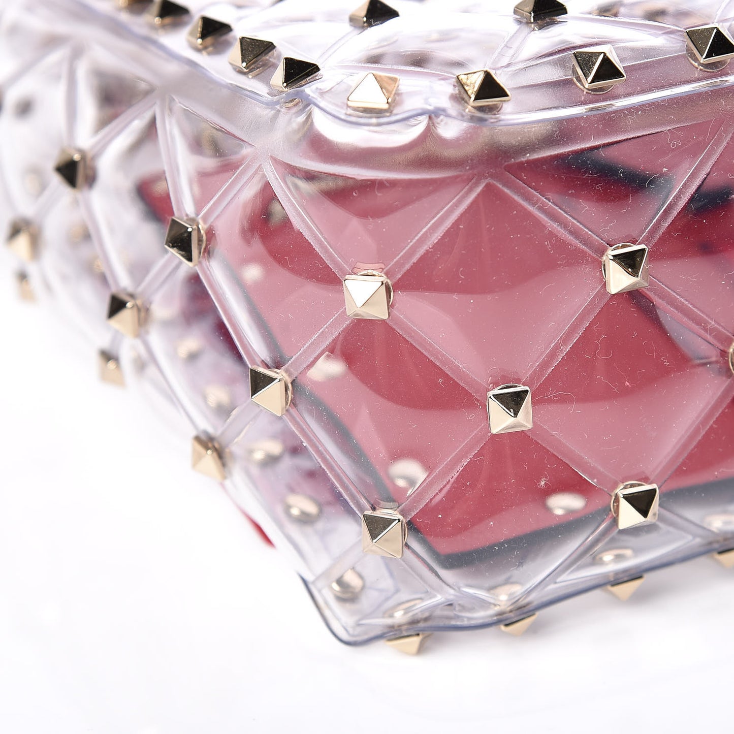 PVC Medium Rockstud Spike Shoulder Bag