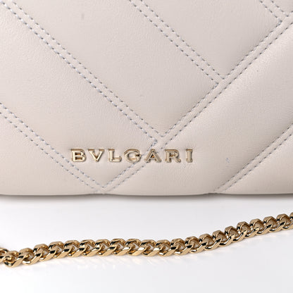 Bulgari Calfskin Matelasse Small Serpenti Cabochon Shoulder Bag White 8 of 10