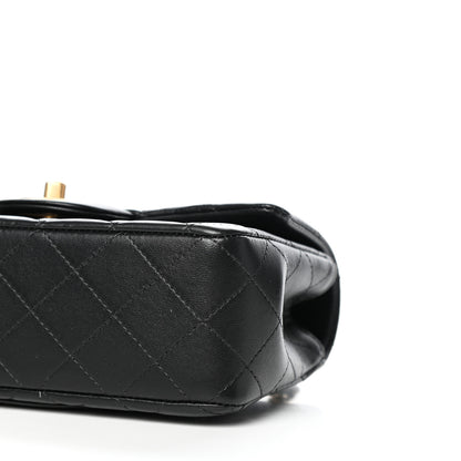 Chanel Lambskin Quilted Mini Top Handle Rectangular Flap Black 9 of 11