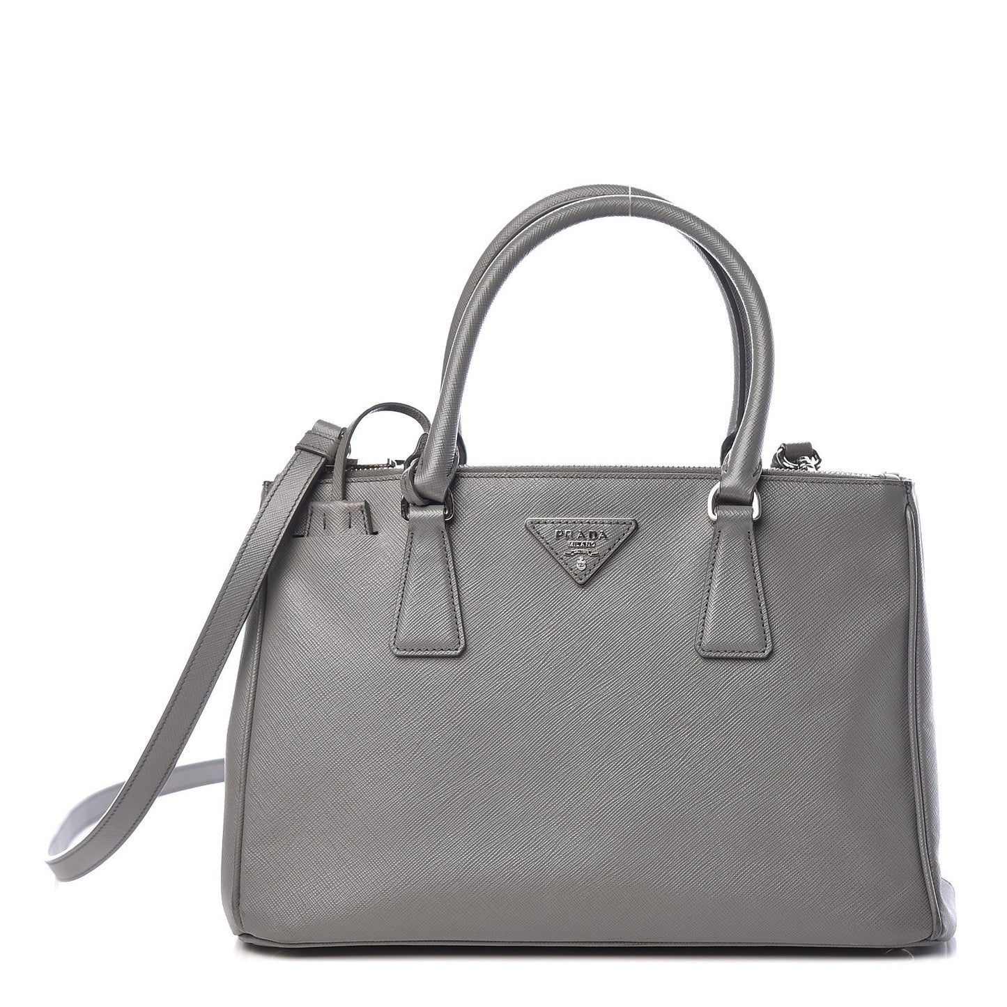 Saffiano Small Galleria Double Zip Tote Marmo
