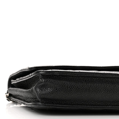 Chanel Caviar Quilted Wallet on Chain WOC Black 10 of 13