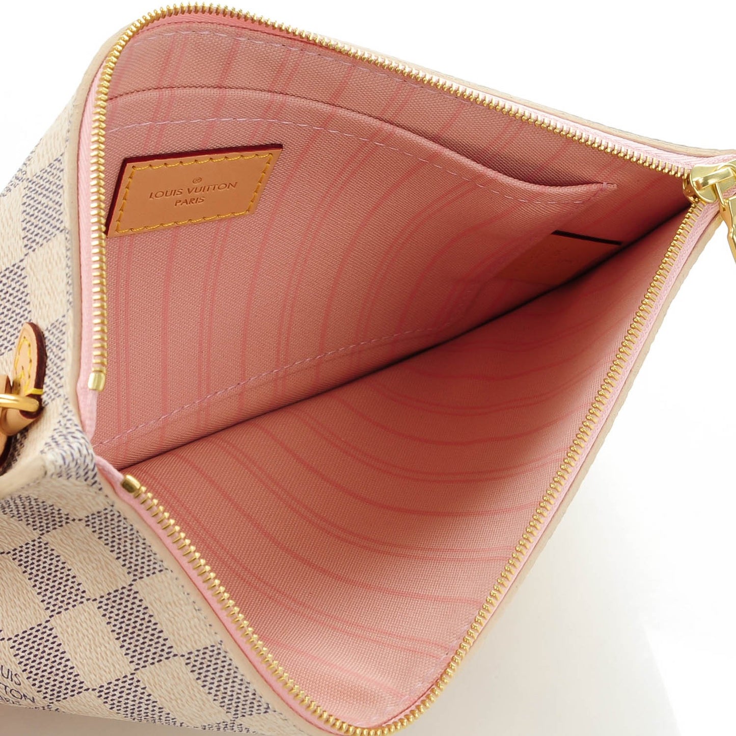 Damier Azur Neverfull MM GM Pochette Rose Ballerine
