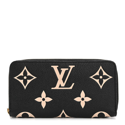 Louis Vuitton Empreinte Monogram Giant Zippy Wallet Black Beige 1 of 9