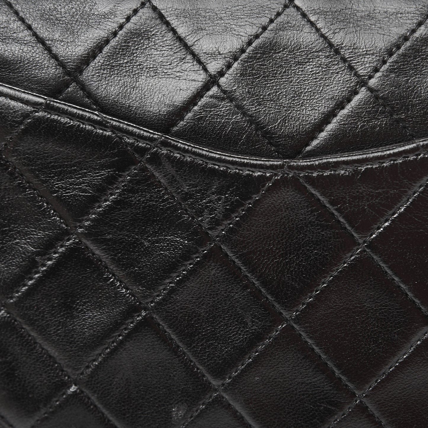 Lambskin Quilted Small Double Flap Black