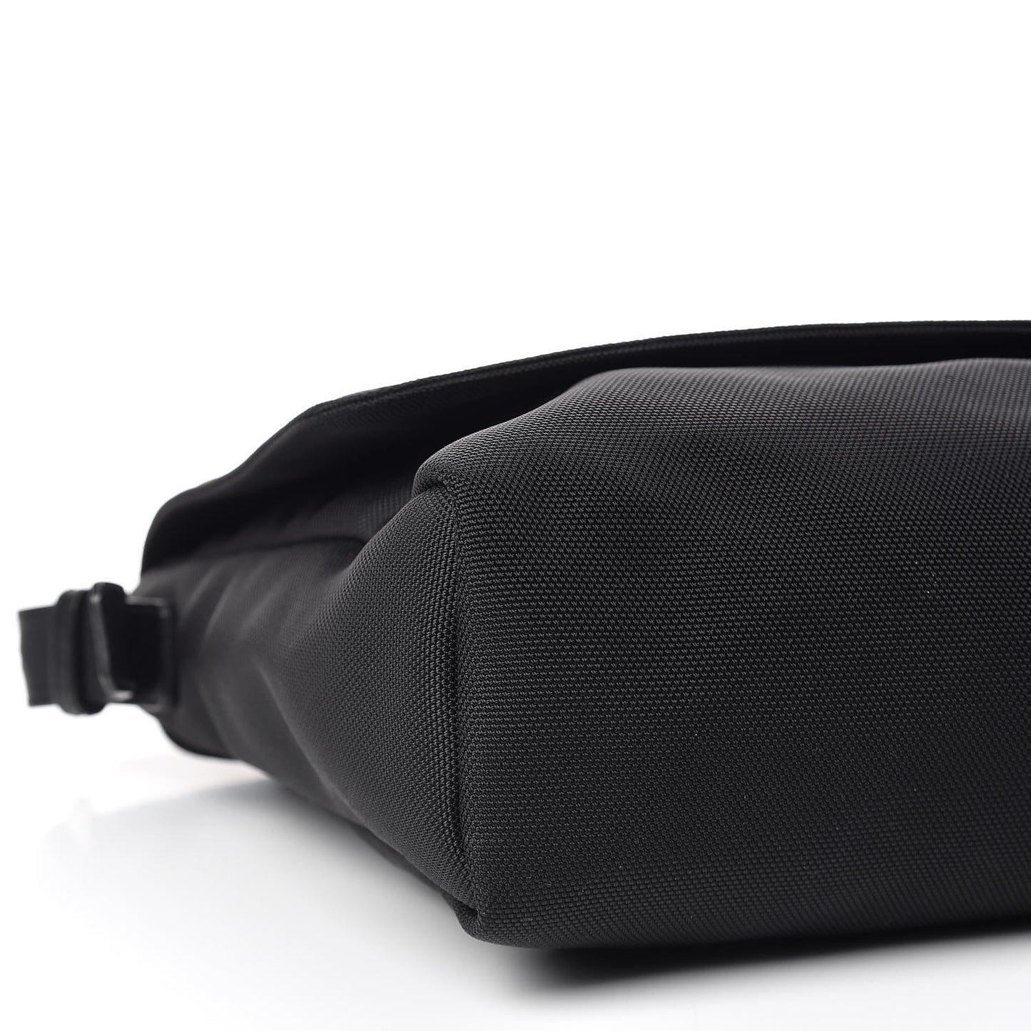Techno Canvas Web Large Flap Messenger Bag Black