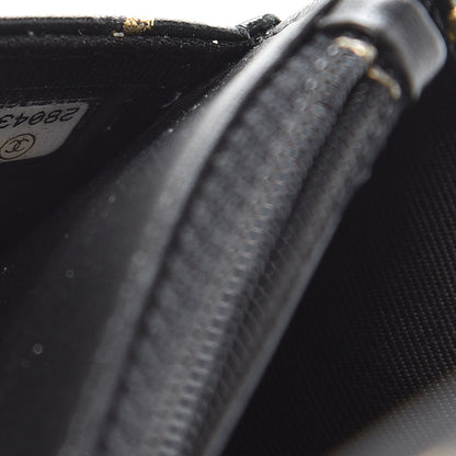 Chanel Calfskin Crocodile Embossed Graffiti 2.55 Cocodile Reissue Wallet On Chain WOC Black Gold 8 of 12