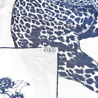 Hermes Silk Jungle Love Tattoo Scarf 90 Naturel Bleu Noir 4 of 6
