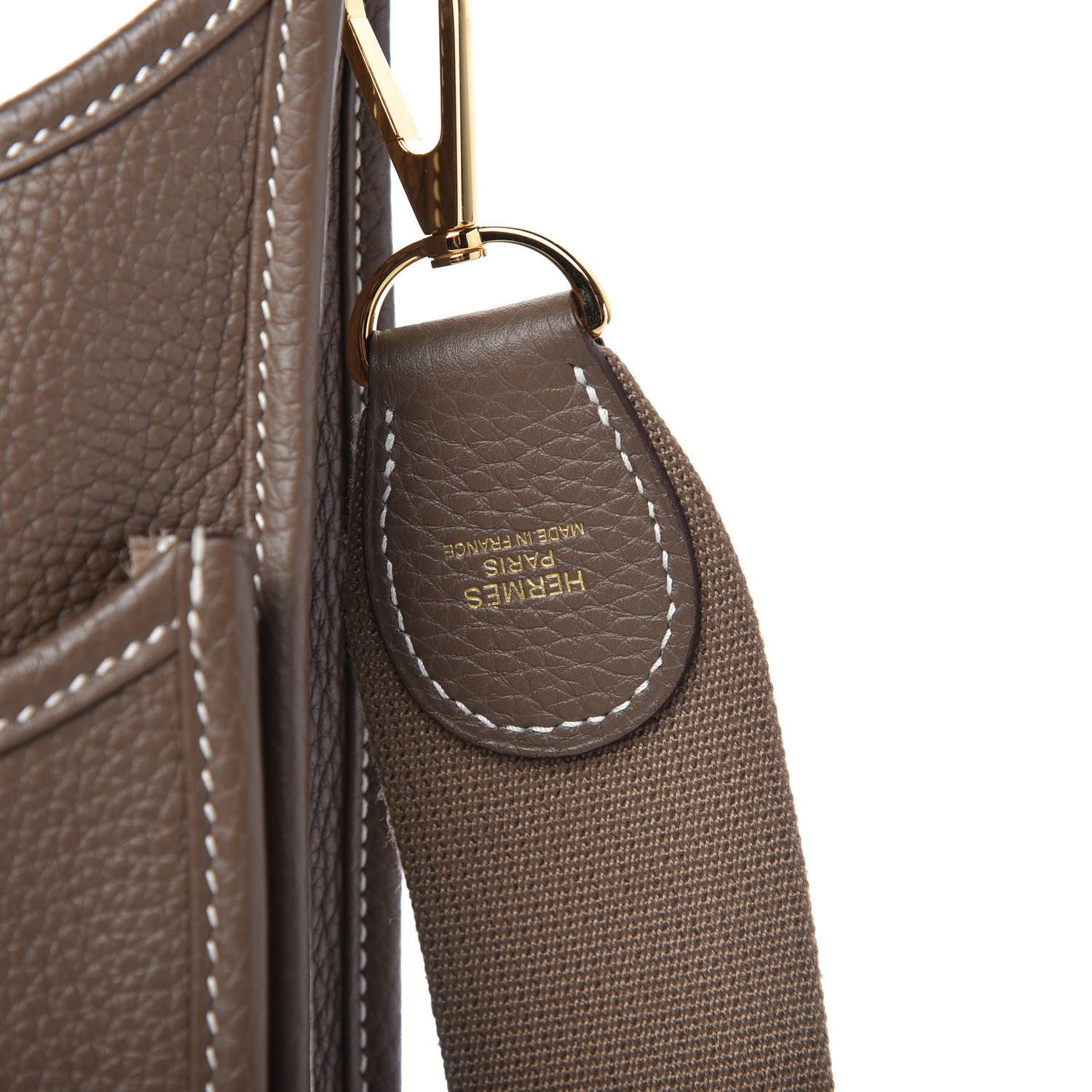 Hermes Taurillon Clemence Evelyne III PM Etoupe 10 of 11