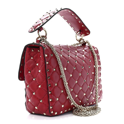 Valentino Garavani Nappa Medium Rockstud Spike Shoulder Bag Rosso Valentino 3 of 11