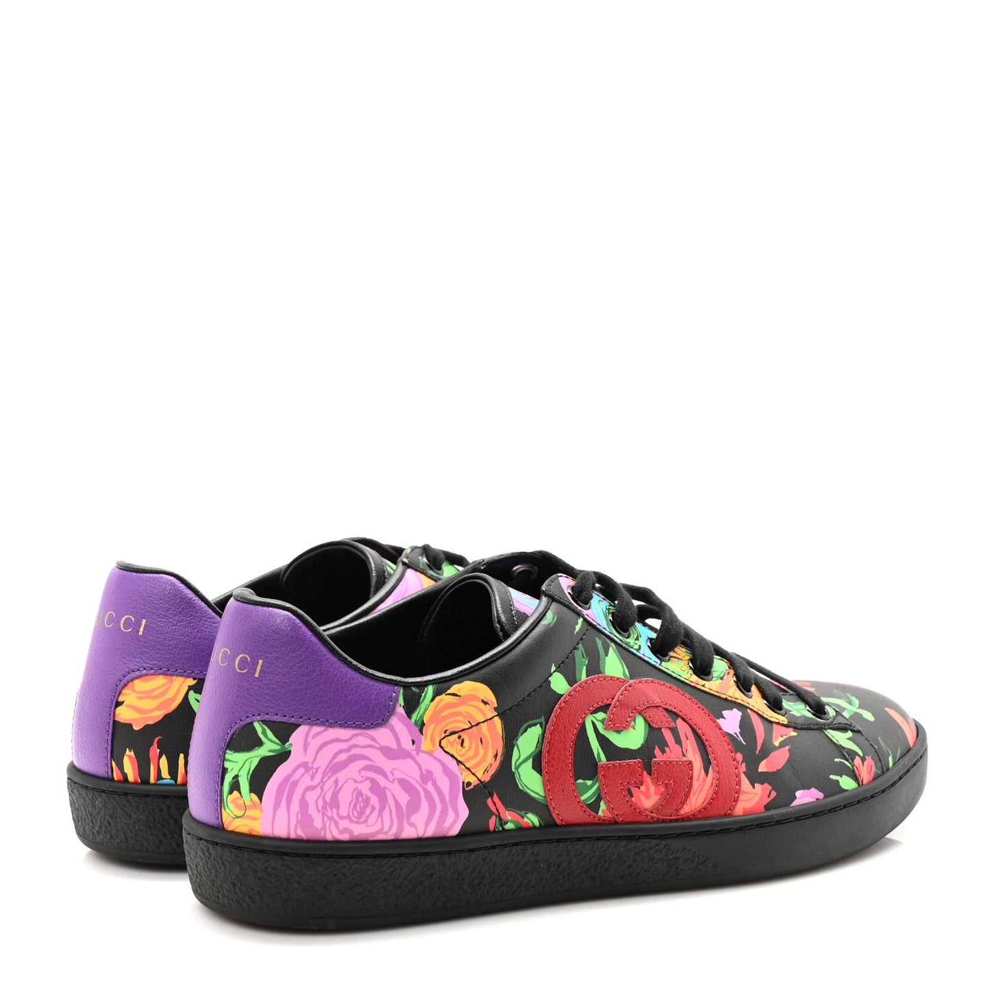 X KEN SCOTT Canvas Infinity Jenni Womens Ace Sneakers 38.5 Black Pink Hibiscus Red Blue Shine Purple