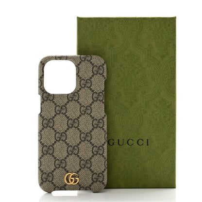 Gucci GG Supreme Monogram Ophidia iPhone 15 Pro Max Phone Case Beige Ebony 7 of 7
