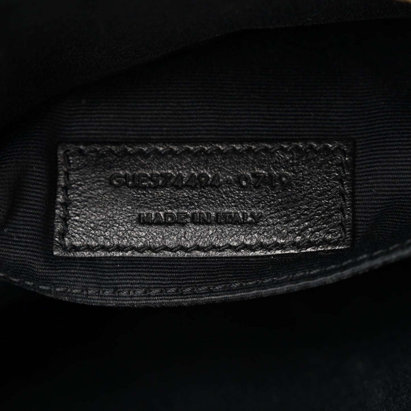 Velvet Matelasse Monogram Lou Camera Bag Black