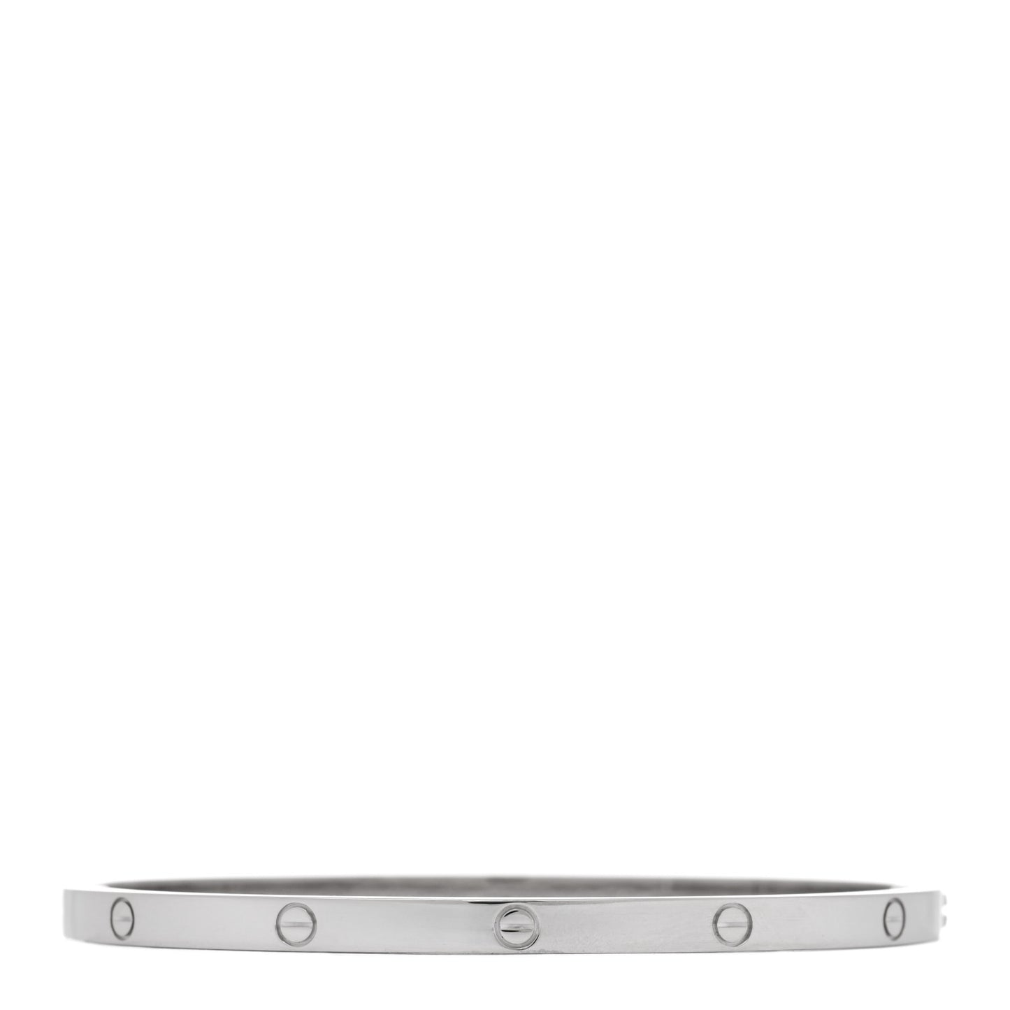 18K White Gold Small LOVE Bracelet 17