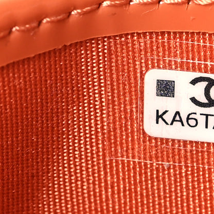 Chanel Patent Calfskin Quilted Card Holder Orange 8 of 9