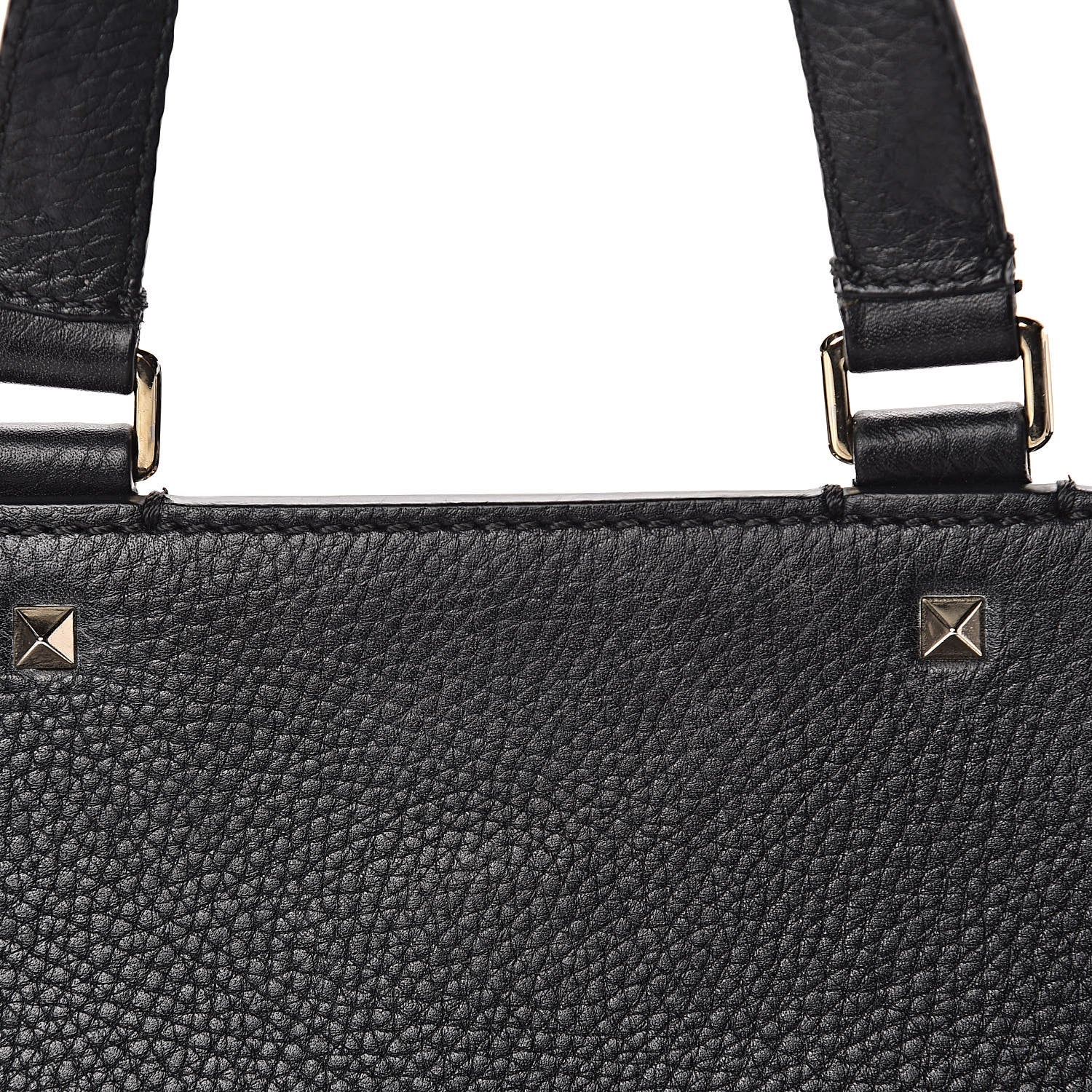 Valentino Garavani Pebbled Calfskin Large JoyLock Satchel Black 14 of 14