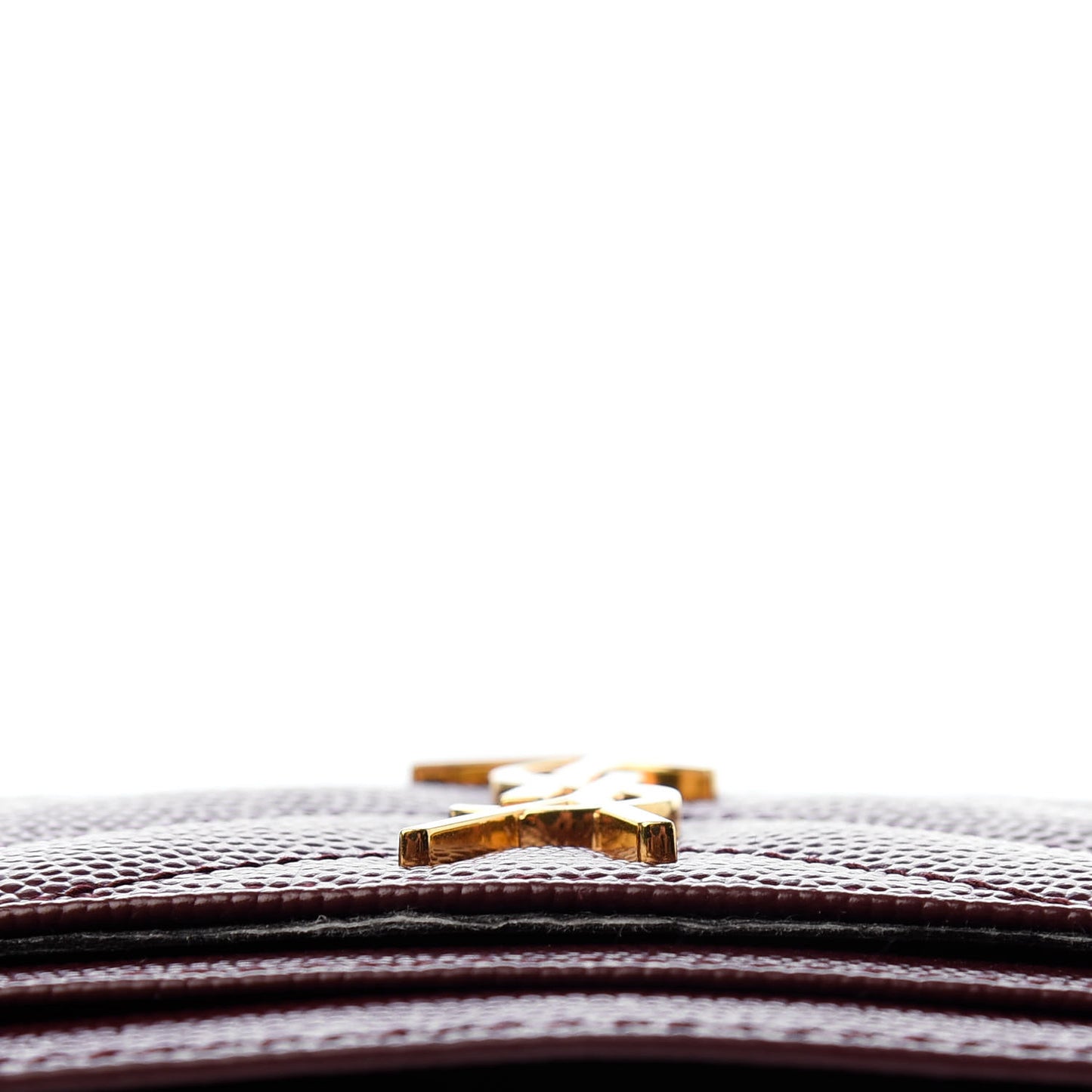 Grain De Poudre Matelasse Chevron Monogram Credit Card Case Bordeaux