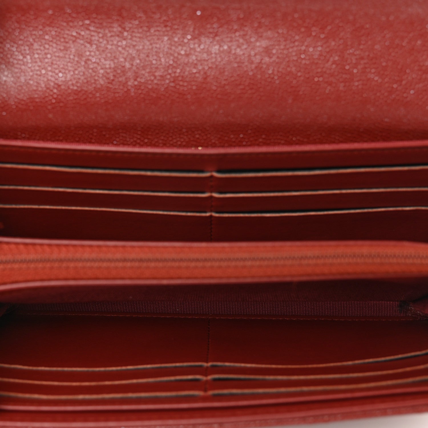 Chanel Iridescent Caviar Quilted Long Gusset Flap Wallet Red 5 of 11