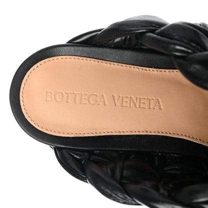 Bottega Veneta Shiny Nappa Intrecciato The Board Flat Sandals 36 Black 7 of 7