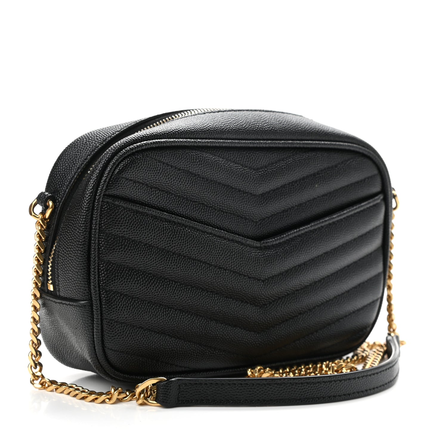 Grain De Poudre Matelasse Monogram Mini Lou Camera Bag Black