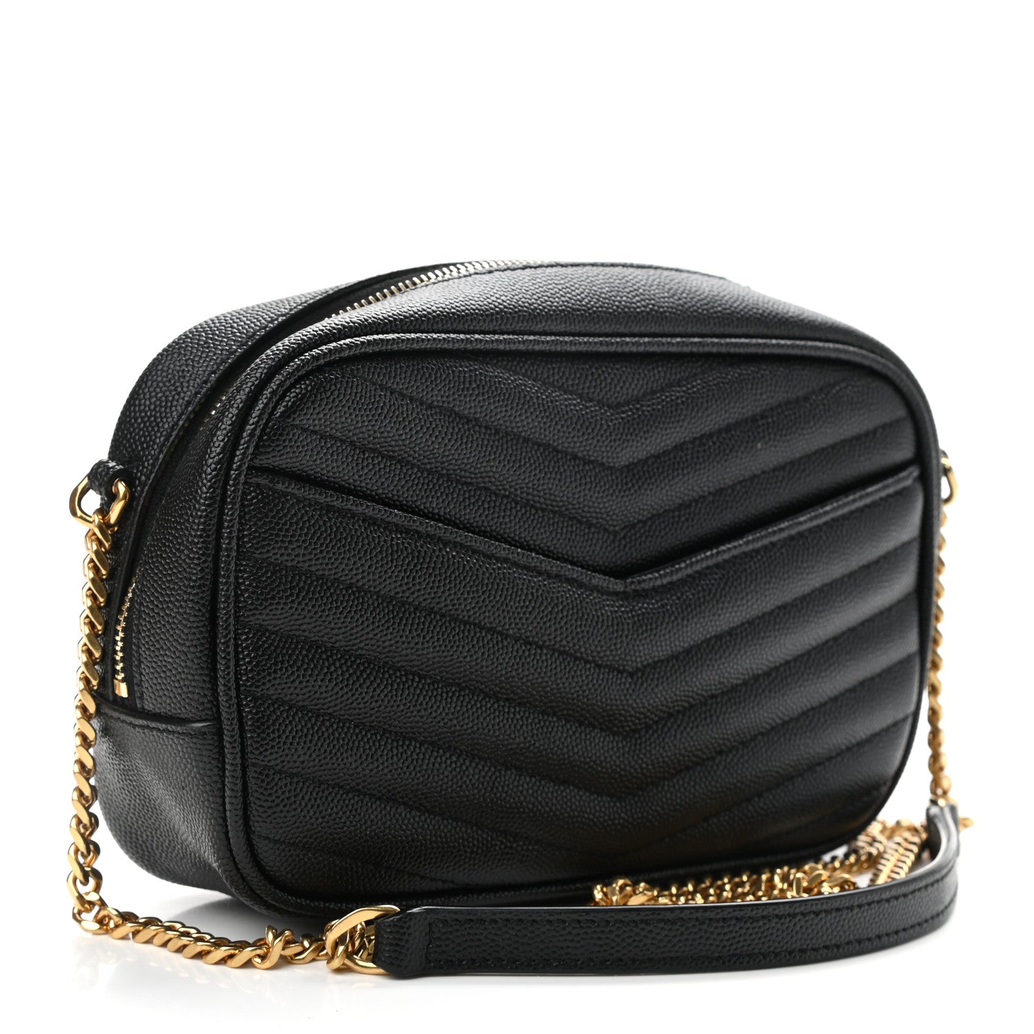Saint Laurent Grain De Poudre Matelasse Monogram Mini Lou Camera Bag Black 3 of 11