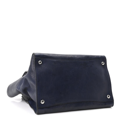 Prada Glace Calfskin Twin Pocket Tote Bluette 4 of 10