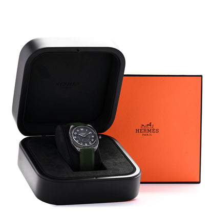 Hermes Glass Fiber Ceramic Rubber 39mm H08 Automatic Watch Vert 5 of 5