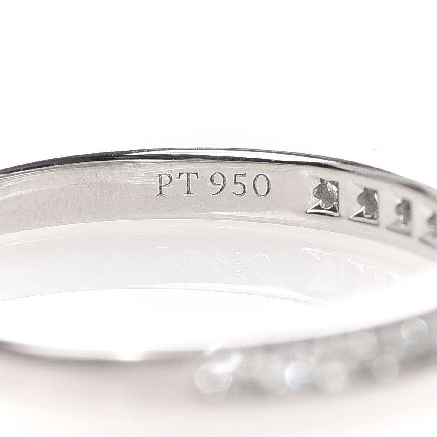 Platinum Diamond .21ctw Half Circle Wedding Band Ring 47 4