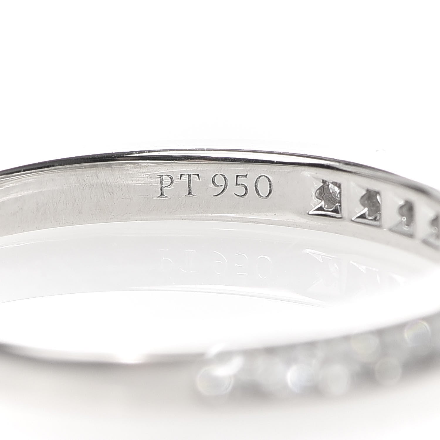 Tiffany Platinum Diamond .21ctw Half Circle Wedding Band Ring 47 4 5 of 5