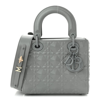 Christian Dior Calfskin Cannage Diamond Small My ABCDior Lady Dior  Gray 1 of 10
