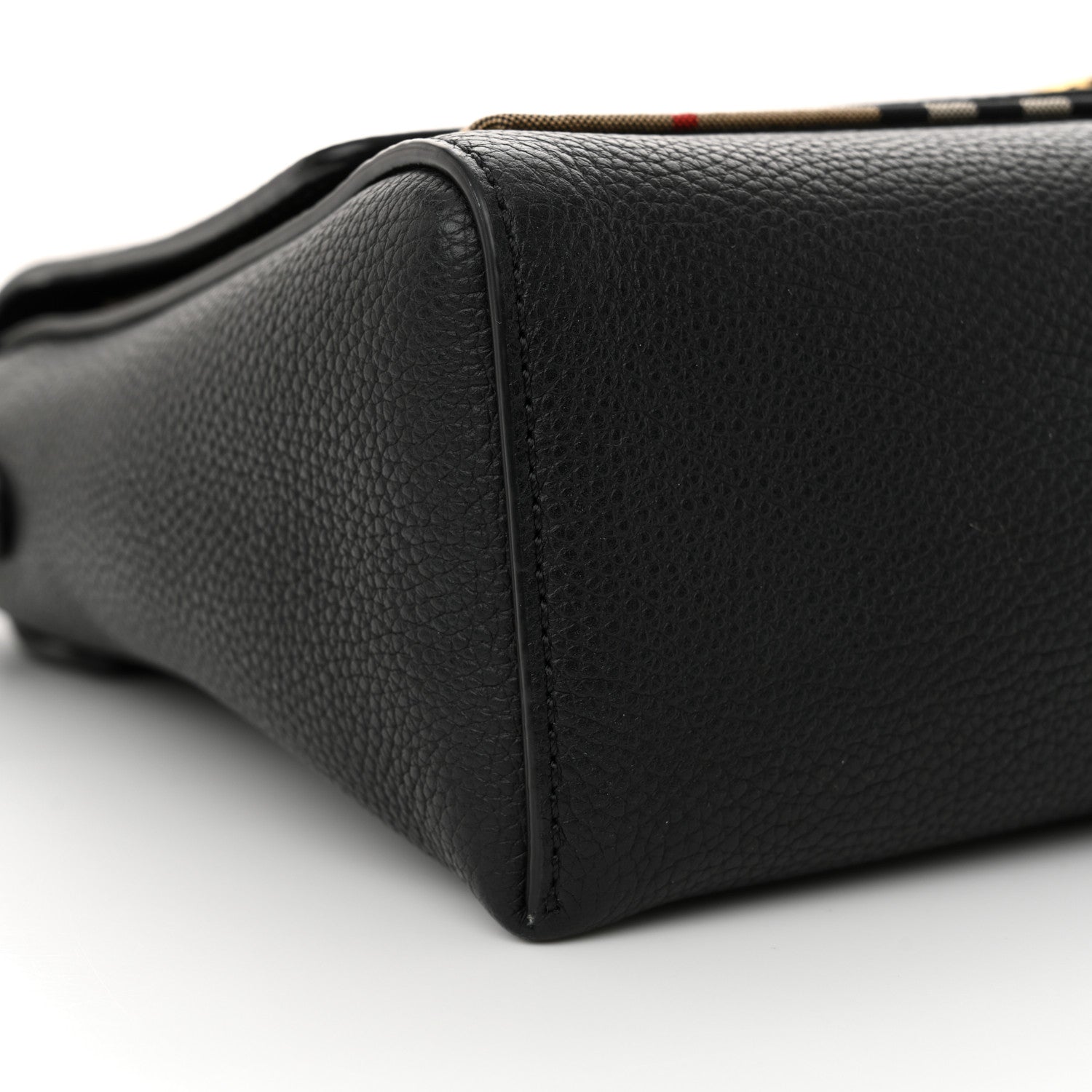 Burberry Grainy Calfskin Vintage Check Note Crossbody Bag Black 9 of 10
