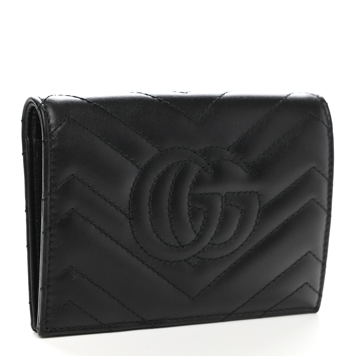 Calfskin Matelasse GG Marmont Passport Case Black