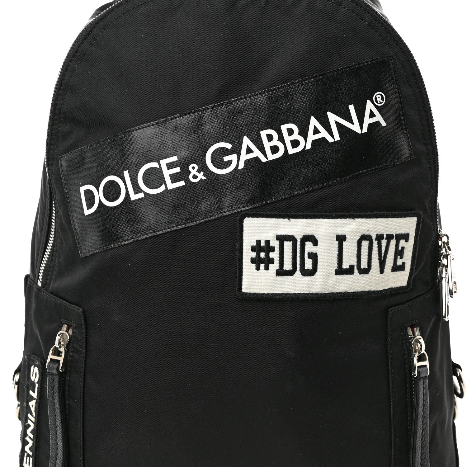 Dolce & Gabbana Nylon Logo Patches Backpack Black 7 of 9