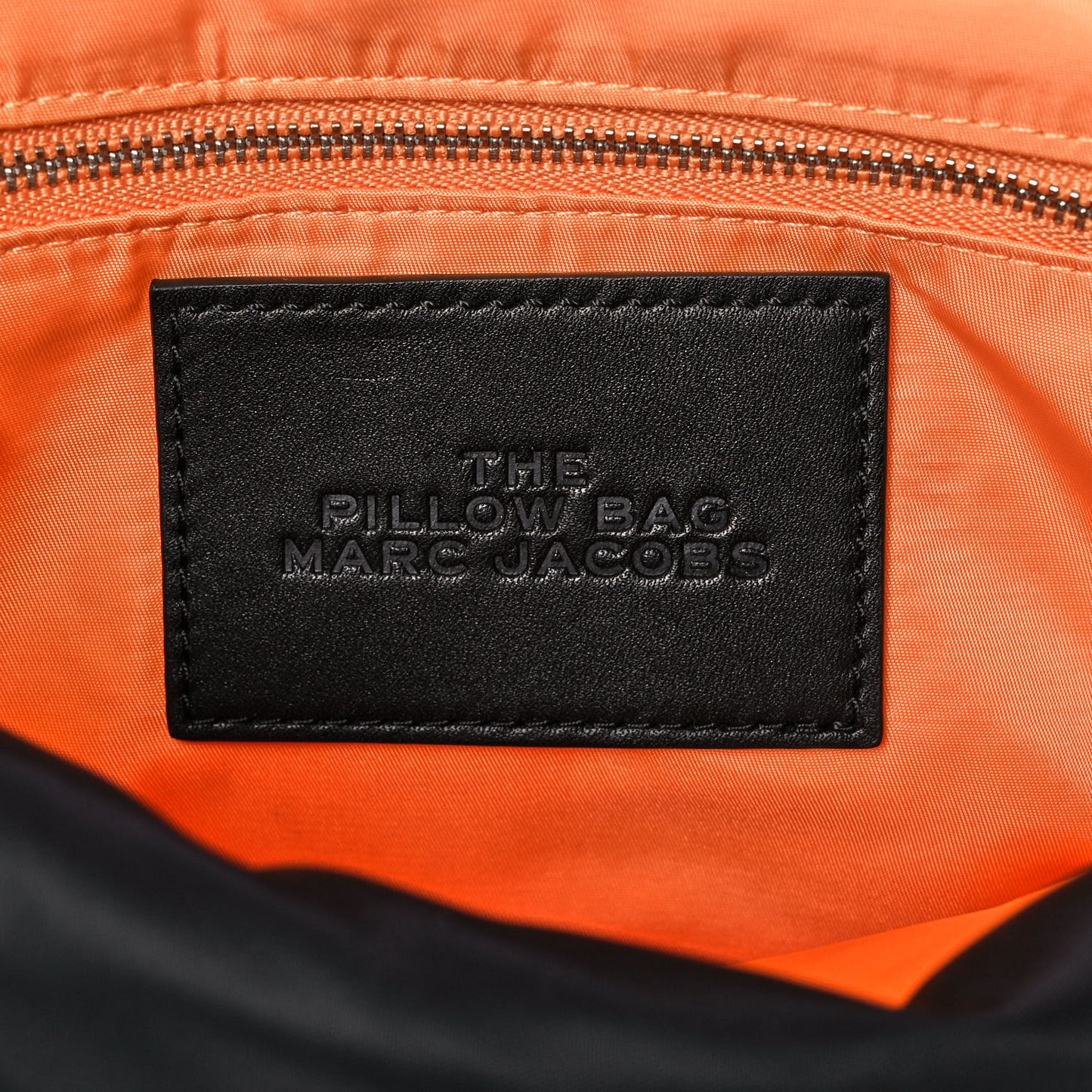 Lambskin The Pillow Bag Black Orange