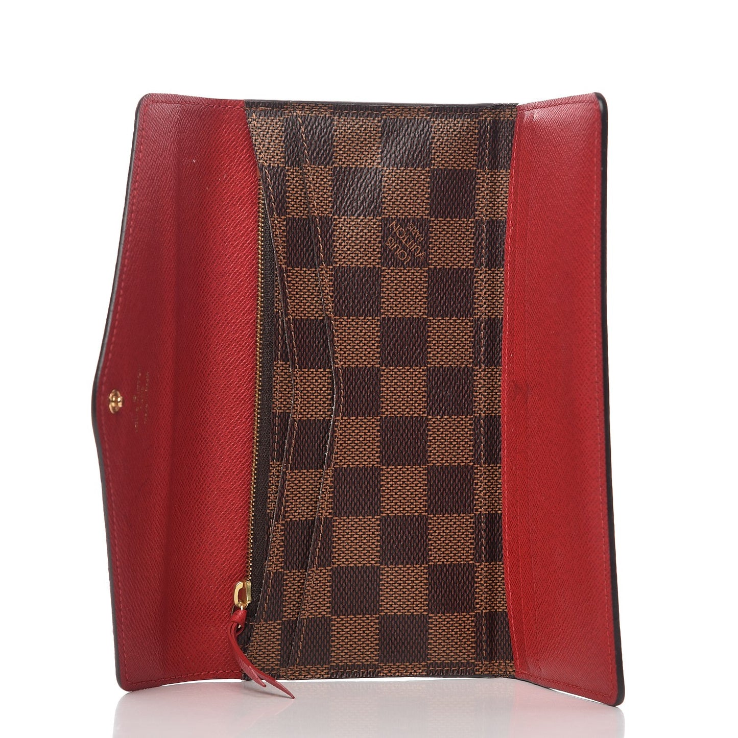 Damier Ebene Josephine Wallet Red