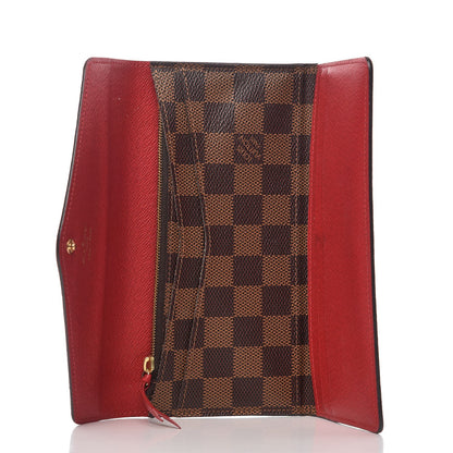 Louis Vuitton Damier Ebene Josephine Wallet Red 5 of 10