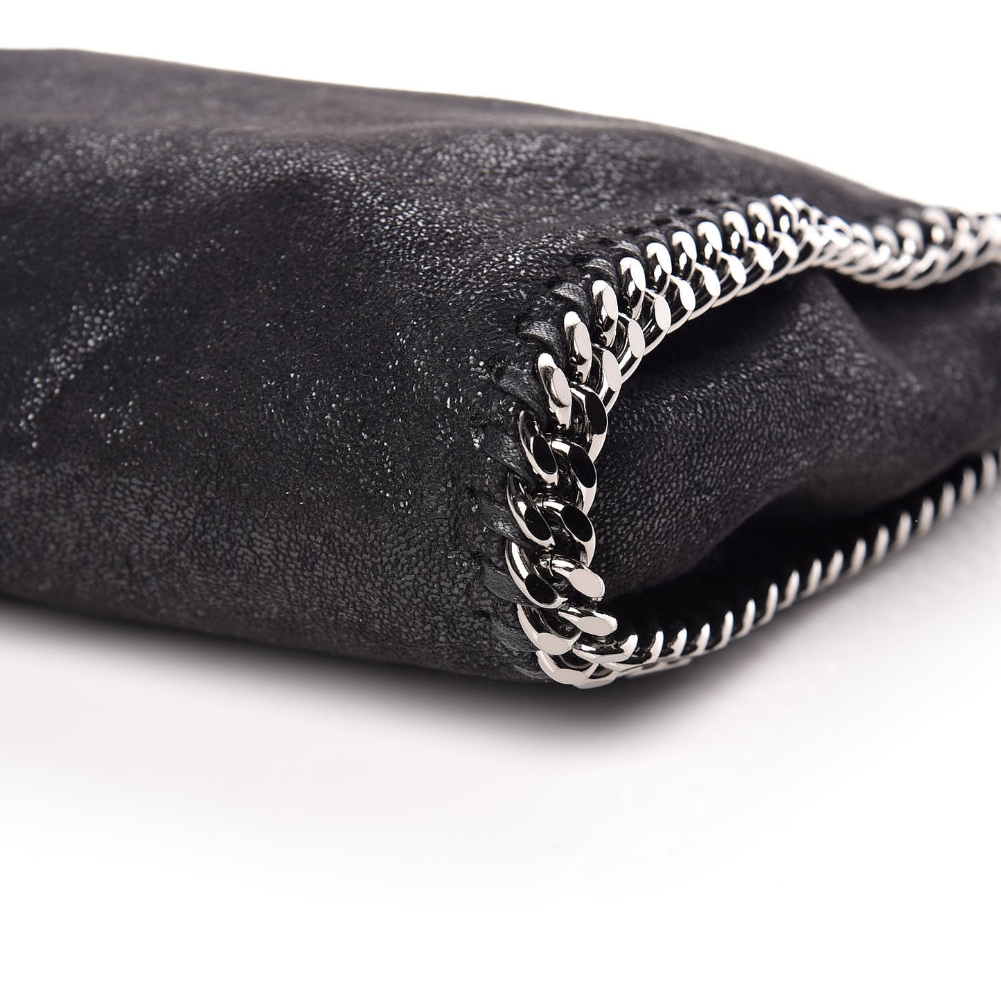 Shaggy Deer Mini Falabella Fold Over Tote Black