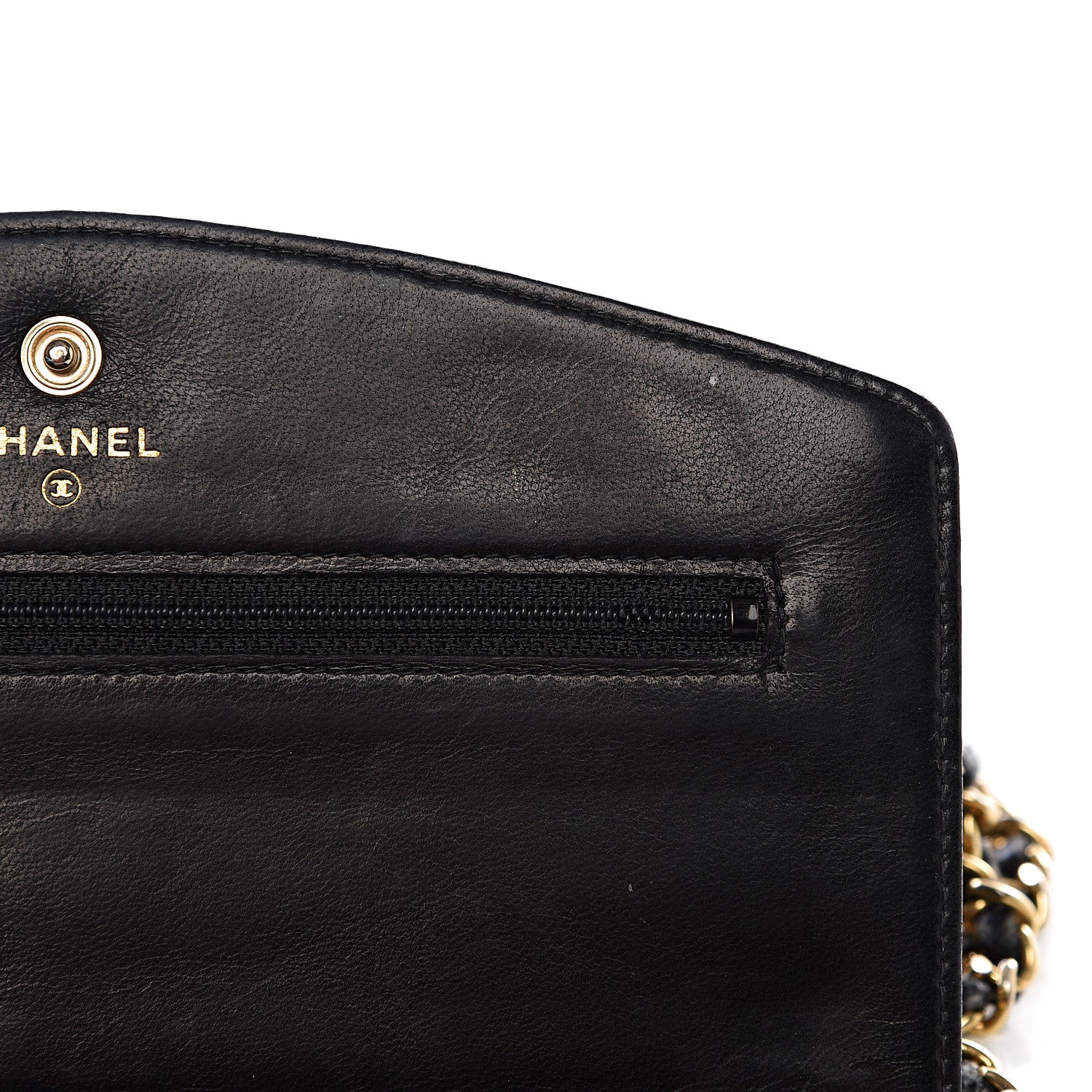 Chanel Caviar Timeless CC Wallet On Chain WOC Black 9 of 17