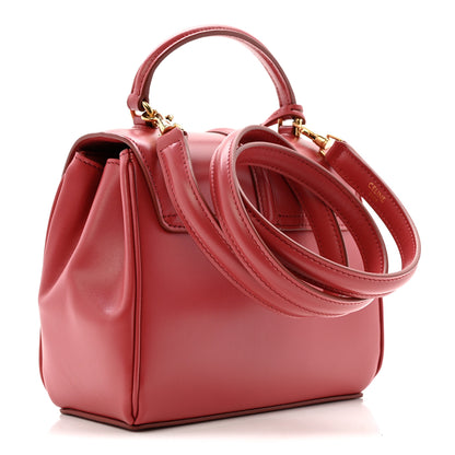 Celine Satinated Calfskin Mini 16 Top Handle Bag Raspberry 3 of 15