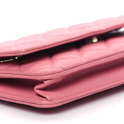 Chanel Caviar Quilted Wallet On Chain WOC Dark Pink 10 of 12