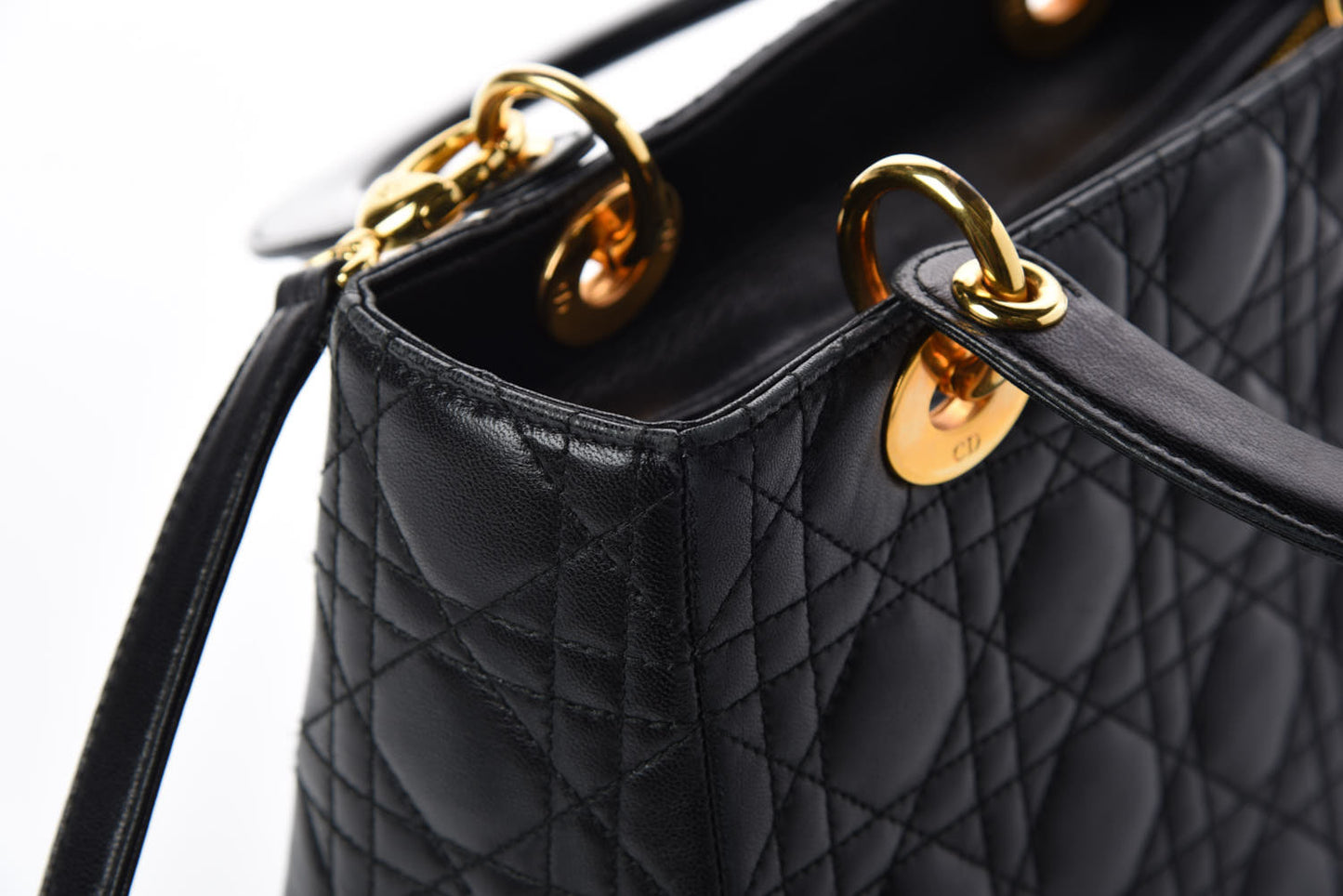Lambskin Cannage Medium Lady Dior Black