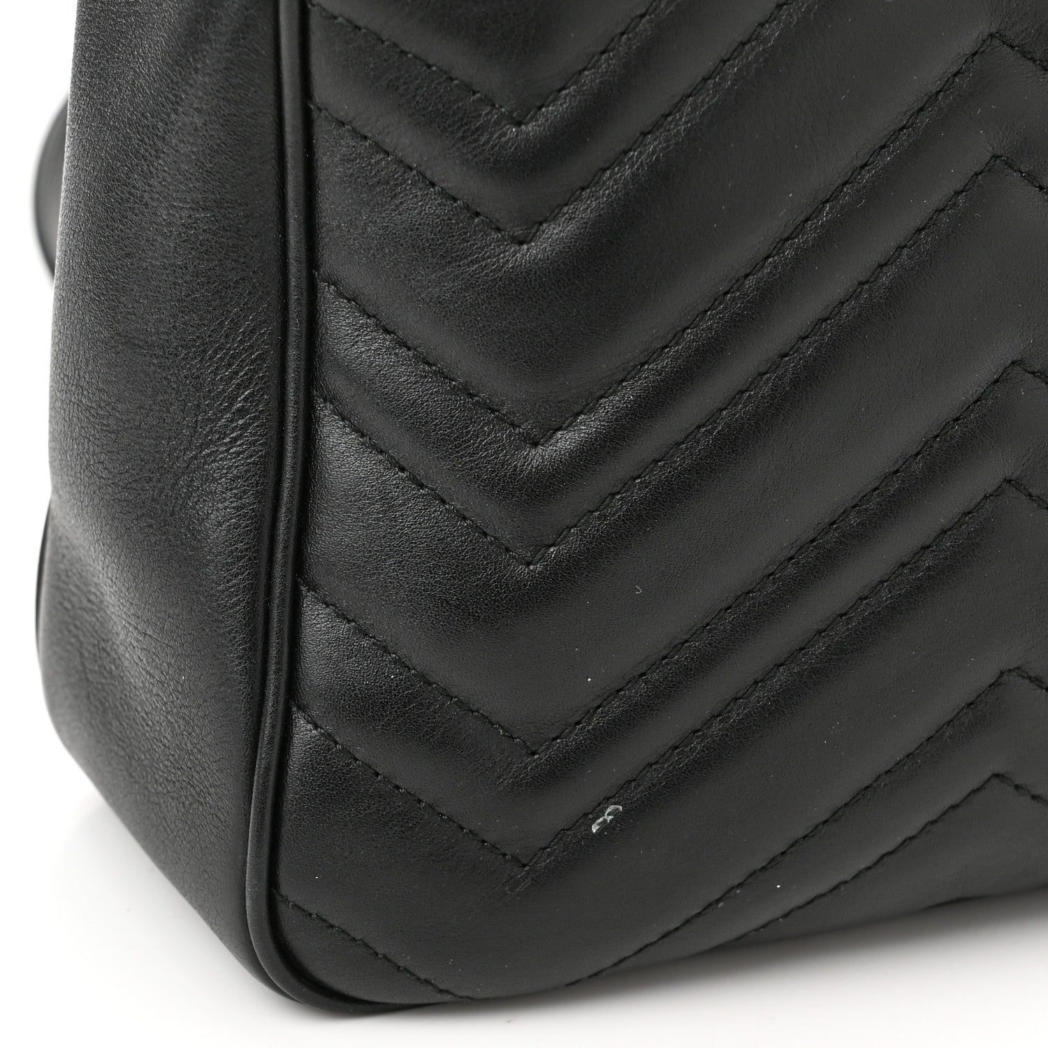 Gucci Calfskin Matelasse Medium GG Marmont Shoulder Bag Black 12 of 12