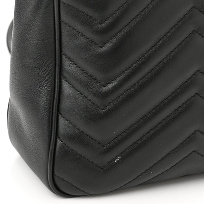 Gucci Calfskin Matelasse Medium GG Marmont Shoulder Bag Black 12 of 12