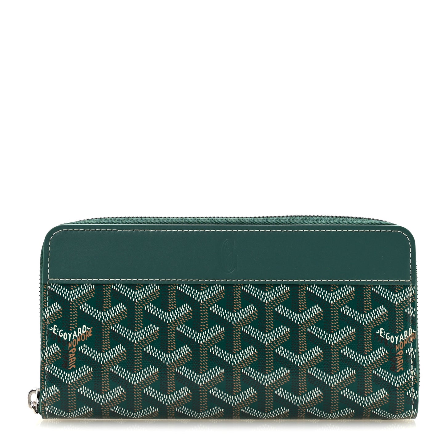 Goyardine Matignon Zip Around GM Wallet Green